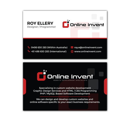 Online Invent Business Card Design